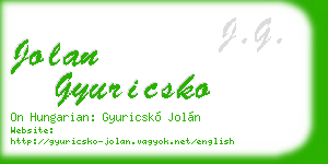 jolan gyuricsko business card